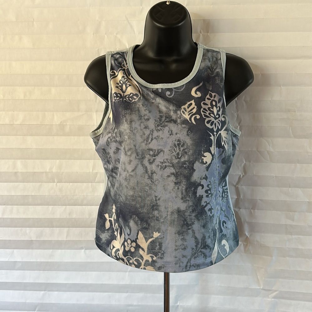 Lotus Women's Baby Blue Sleeveless Tank Top Size Large Casual Summer Shirt
